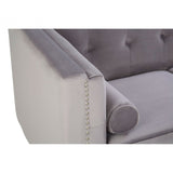 Felisa 2 Seat Grey Velvet Sofa, Grey