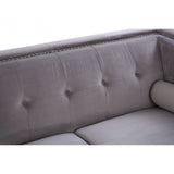 Felisa 2 Seat Grey Velvet Sofa, Grey