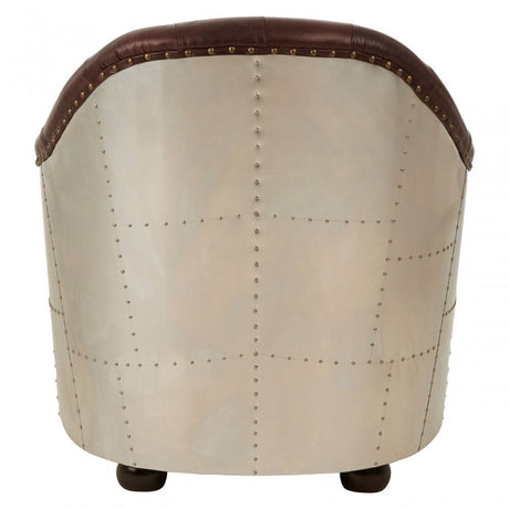 Victor Classic Armchair with Buttoned Back, Brown