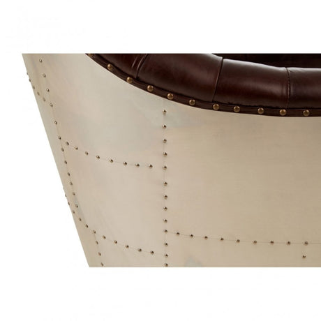 Victor Classic Armchair with Buttoned Back, Brown