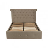 Edison Light Grey Double Ottoman Bed, Grey