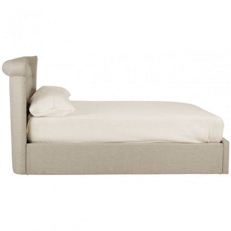 Edison Light Grey Double Ottoman Bed, Grey