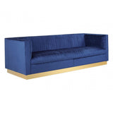 Opal 3 Seat Deep Blue Sofa, Blue