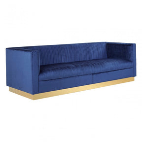 Opal 3 Seat Deep Blue Sofa, Blue