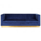 Opal 3 Seat Deep Blue Sofa, Blue