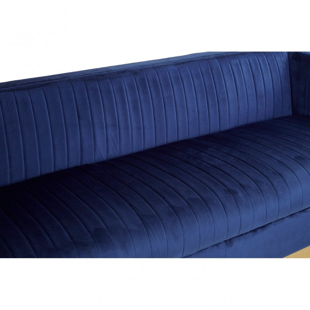 Opal 3 Seat Deep Blue Sofa, Blue