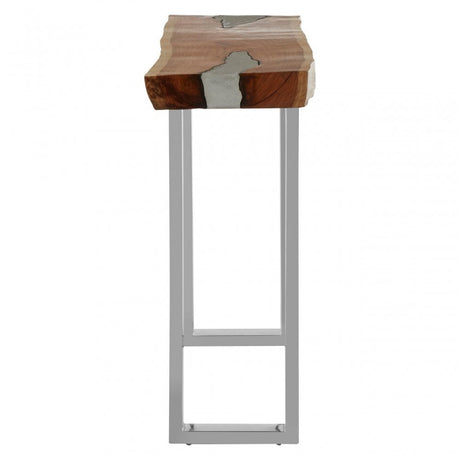 Almora Console Table with Acacia Top, Brown