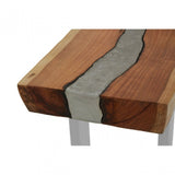 Almora Console Table with Acacia Top, Brown