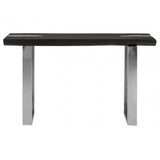 Asamra Console Table with Black Top, Black