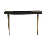 Asamra Console Table with Black Top, Black