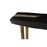 Asamra Console Table with Black Top, Black