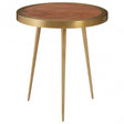 Almora Small Round Side Table , Gold