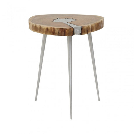 Almora Side Table, Silver