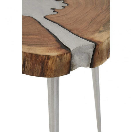 Almora Side Table, Silver