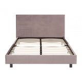 Napoli Bed In Box In Brushed Steel Velvet, Grey