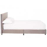 Napoli Bed In Box In Brushed Steel Velvet, Grey