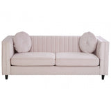 Farah 3 Seat Pink Velvet Sofa, Pink