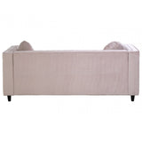 Farah 3 Seat Pink Velvet Sofa, Pink