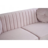 Farah 3 Seat Pink Velvet Sofa, Pink