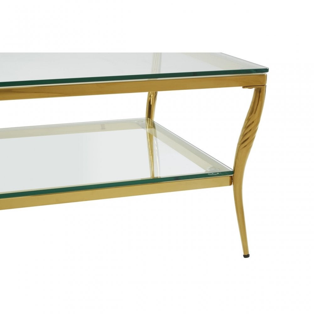 Arezzo Coffee Table, Gold