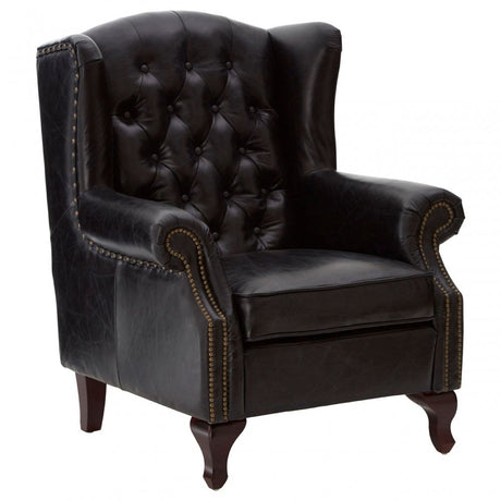 Victor Black Scroll Armchair, Black