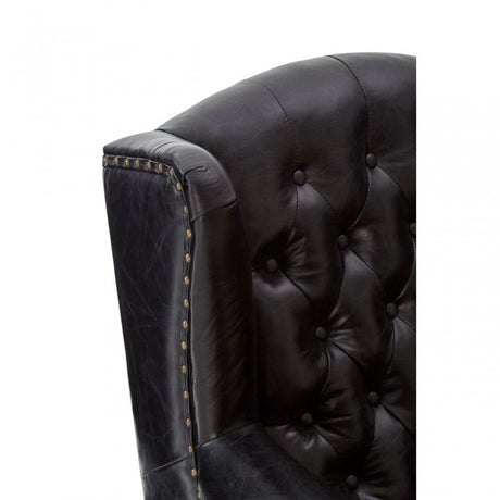 Victor Black Scroll Armchair, Black