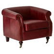 Victor Red Leather Armchair, Red