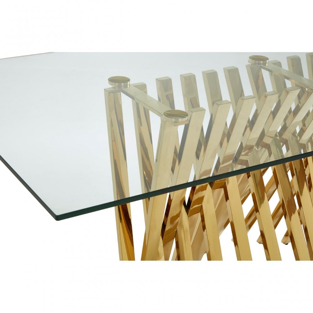 Arezzo Dining Table, Gold