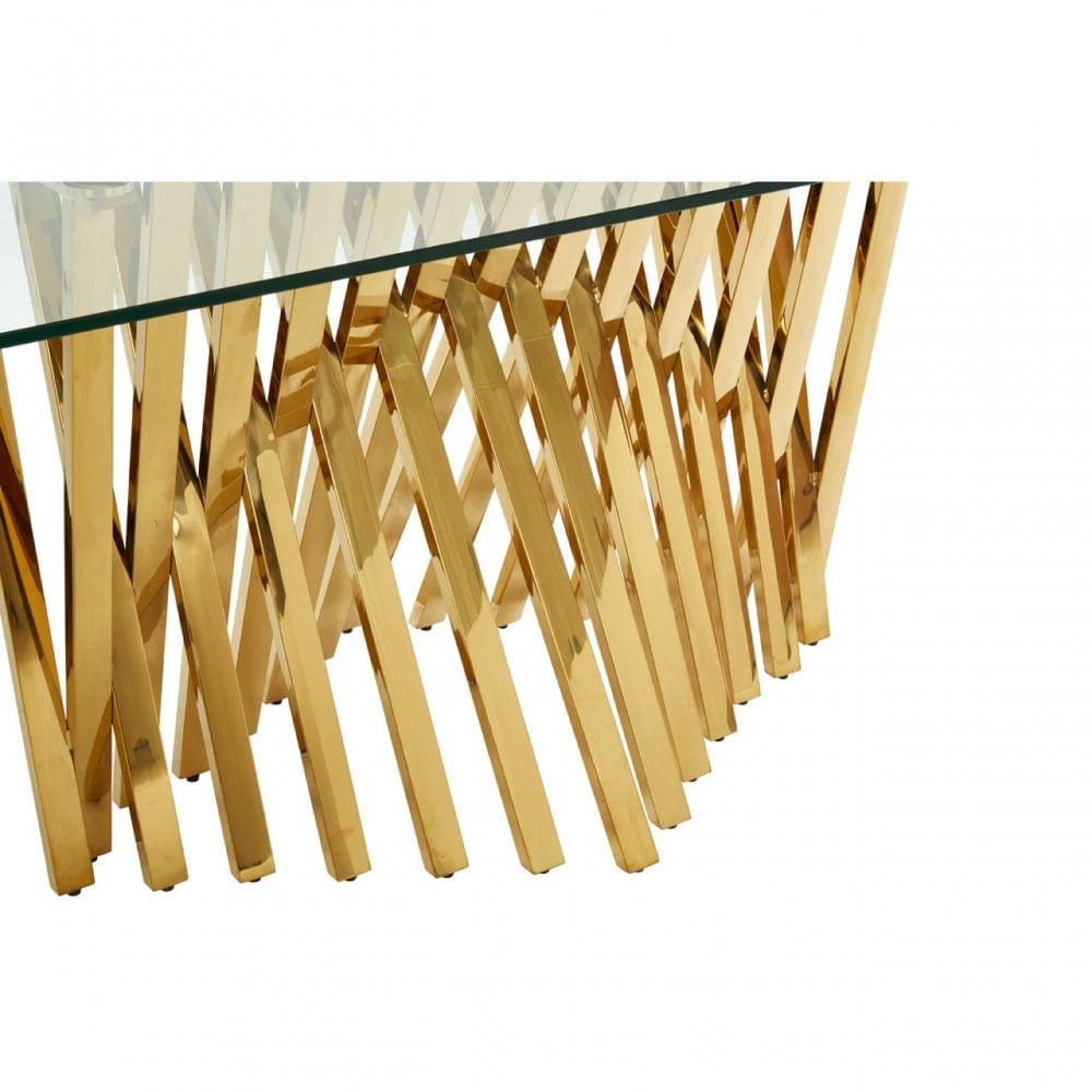 Arezzo Dining Table, Gold