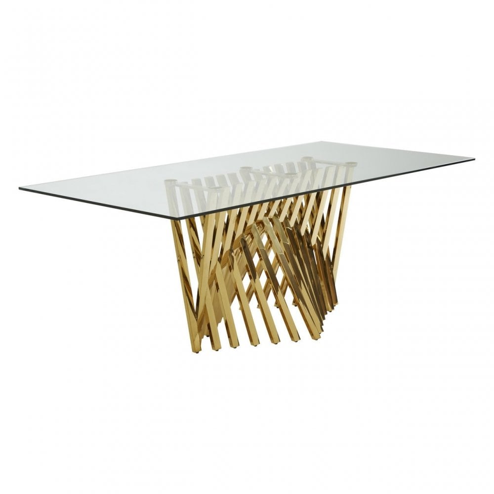 Arezzo Dining Table, Gold