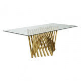 Arezzo Dining Table, Gold