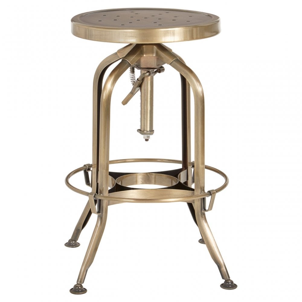 Gator Brass Adjustable Stool, Brass
