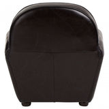 Victor Black Leather Classic Armchair, Black