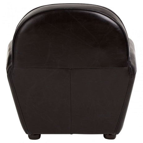 Victor Black Leather Classic Armchair, Black