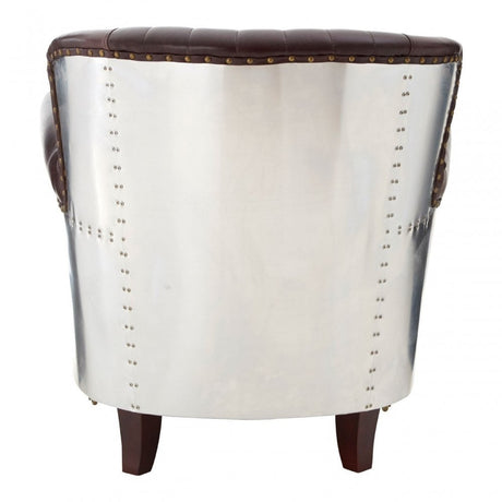 Victor Coffee Leather Armchair, Brown
