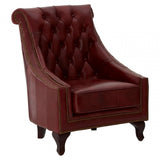 Victor Red Leather Armchair, Red