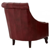 Victor Red Leather Armchair, Red