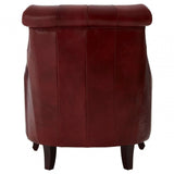 Victor Red Leather Armchair, Red