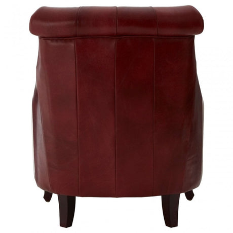 Victor Red Leather Armchair, Red