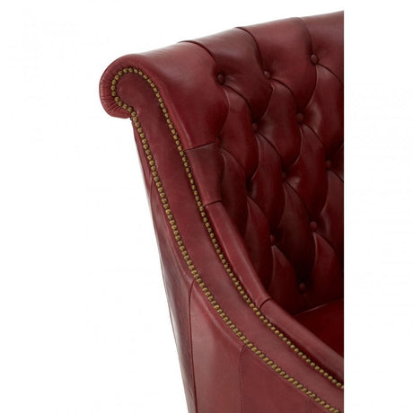 Victor Red Leather Armchair, Red