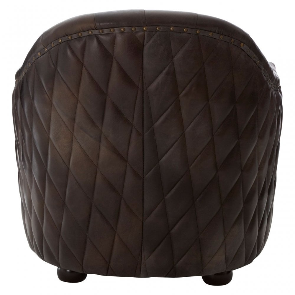 Victor Grey Leather Classic Armchair, Grey