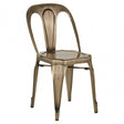 Grange Brass Finish Metal Chair, Brass