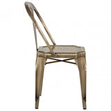 Grange Brass Finish Metal Chair, Brass