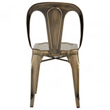 Grange Brass Finish Metal Chair, Brass