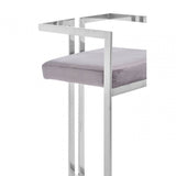 Azalea Grey And Silver Bar Stool, Grey