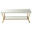 Kensington Townhouse Mirrored Coffee Table with Gold Base, Silver