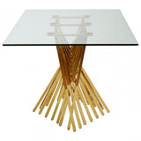 Arezzo Dining Table, Gold