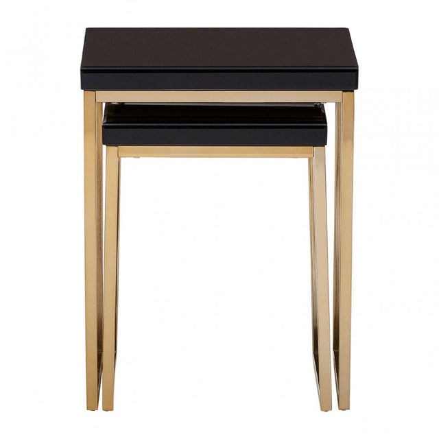 Kensington Townhouse Set Of 2 Nesting Tables, Black