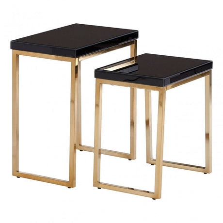 Kensington Townhouse Set Of 2 Nesting Tables, Black