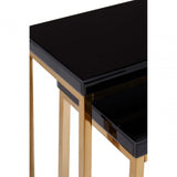 Kensington Townhouse Set Of 2 Nesting Tables, Black